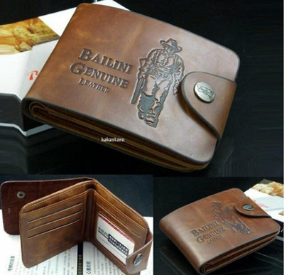 ESTILO FLEM Men Black Artificial Leather Wallet(4 Card Slots)