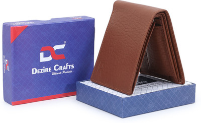 DEZiRE CRAfTS Men Casual, Ethnic, Evening/Party, Travel, Formal, Trendy Tan Artificial Leather Wallet(9 Card Slots)