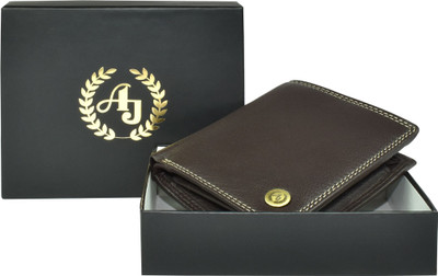 AJANTA Men Casual, Formal, Ethnic, Evening/Party Brown Genuine Leather Wallet(4 Card Slots)