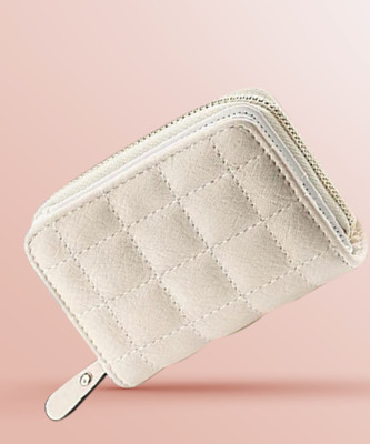 SYGA Women White Artificial Leather Wallet(2 Card Slots)