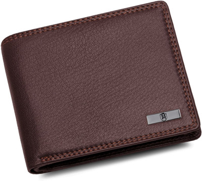 HORNBULL Men Casual Brown Genuine Leather Wallet(7 Card Slots)