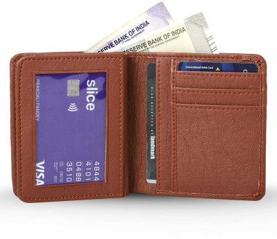 HIFON Men Tan Artificial Leather Wallet(12 Card Slots)