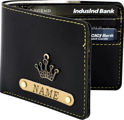 RIWYAN Men Casual, Formal, Trendy, Evening/Party, Travel Black Artificial Leather Wallet(7 Card Slots)