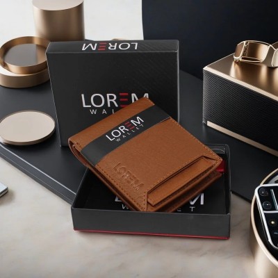 LOREM Men Casual, Evening/Party, Formal Tan Artificial Leather Wallet(6 Card Slots)