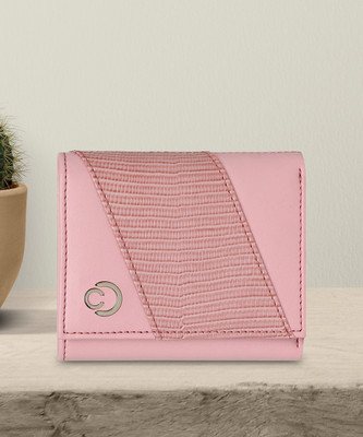 Caprese Women Casual Pink Artificial Leather Wallet(3 Card Slots)