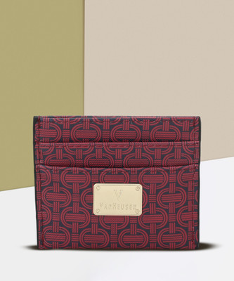 VAN HEUSEN Women Casual Maroon Genuine Leather Wallet(6 Card Slots)