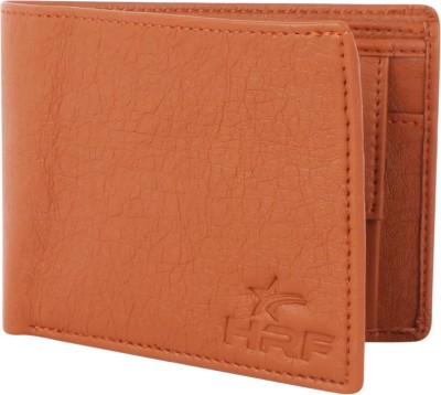 HRFSTAR Men Casual Tan Genuine Leather Wallet(5 Card Slots)