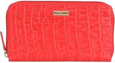 BULLZANO Women Evening/Party, Casual Red Genuine Leather Wrist Wallet(12 Card Slots)