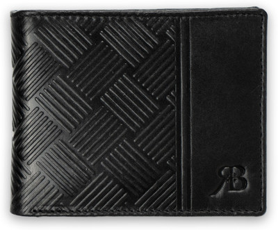 Rich Born Men Trendy Black Genuine Leather Wallet(5 Card Slots)