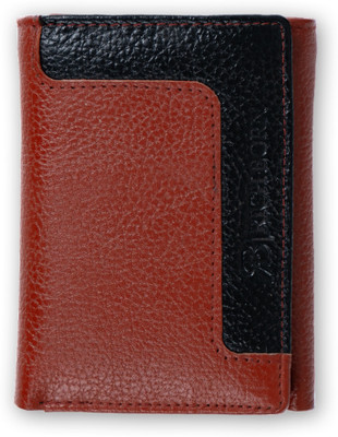 Rich Born Men Trendy Tan Genuine Leather Wallet(10 Card Slots)