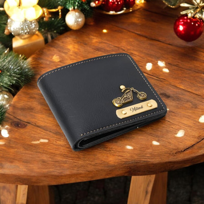 Navya Royal Art Men Casual, Formal, Evening/Party, Formal, Trendy Black Artificial Leather, Genuine Leather Wallet(3 Card Slots)