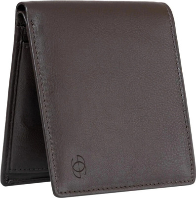 GEO TRENDS Men Casual Brown Genuine Leather Wallet(4 Card Slots)