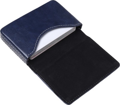 JND Men & Women Casual Blue Artificial Leather Card Holder(15 Card Slots)