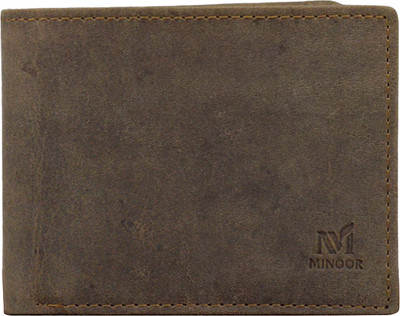 Minoor Men Trendy, Evening/Party, Trendy, Casual Brown Genuine Leather Wallet(8 Card Slots)