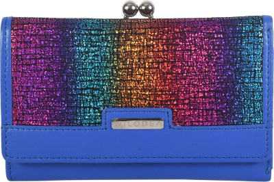 Wilodea Women Evening/Party, Travel Blue, Multicolor Genuine Leather Wallet(10 Card Slots)