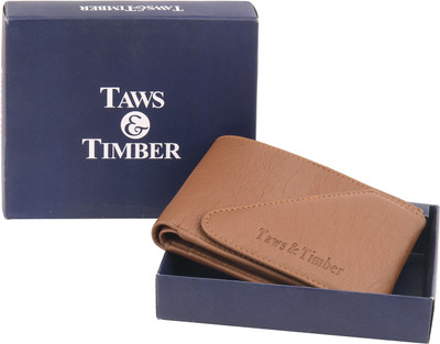 Taws & Timber Men Formal Tan Artificial Leather Wallet(4 Card Slots)