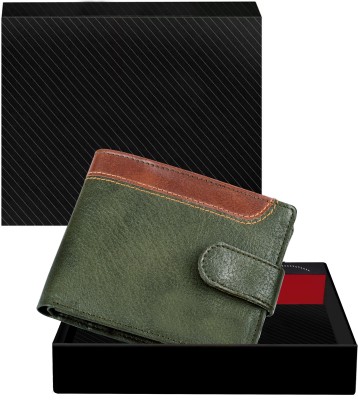 UNIVERSALBOX Men Casual, Evening/Party, Formal Green, Brown Artificial Leather Wallet(3 Card Slots)