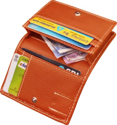 MATSS Men Ethnic, Casual, Evening/Party, Formal, Travel, Trendy Orange Artificial Leather Card Holder(4 Card Slots)