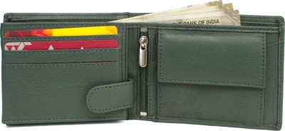Tree Wood Men Casual, Formal, Travel, Travel, Evening/Party Green Genuine Leather Wallet(9 Card Slots)