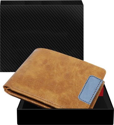 JUWO COLLECTION Men Casual, Evening/Party, Formal Orange Artificial Leather Wallet(3 Card Slots)