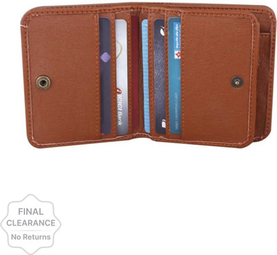 Ruhi Men Tan Artificial Leather Wallet(5 Card Slots)