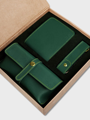 thewalletstore Men Green Artificial Leather Wallet(4 Card Slots, Pack of 3)