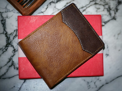 VENISON Men Evening/Party, Casual, Formal Tan Artificial Leather Wallet(9 Card Slots)