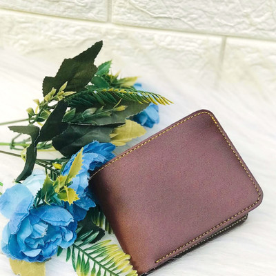 VenussVault Men Casual, Ethnic, Evening/Party, Formal, Travel, Trendy Brown Artificial Leather, Genuine Leather Wallet(5 Card Slots)