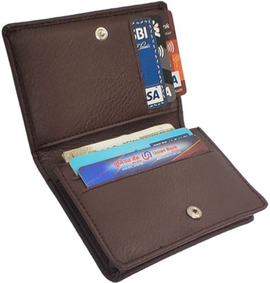 RAGE GAZE 4 Card Holder(Set of 1, Brown)