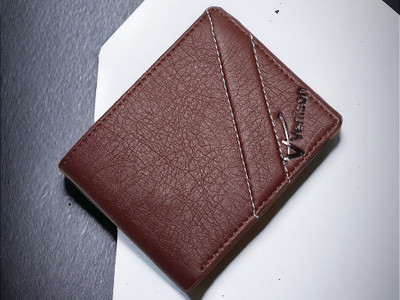 VENISON Men Casual, Evening/Party Brown Artificial Leather Wallet(7 Card Slots)