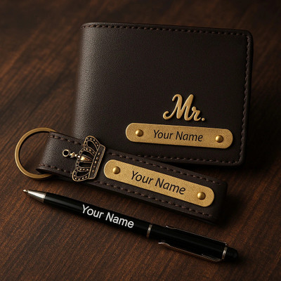 CELED Men Casual Brown Artificial Leather Wallet(8 Card Slots, Pack of 3)