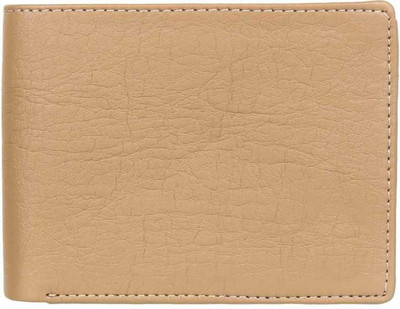 HouseOfCommon Men Beige Artificial Leather Wallet(8 Card Slots)