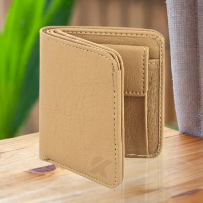 FlexMan Men Casual, Evening/Party, Travel Beige Artificial Leather Wallet(9 Card Slots)