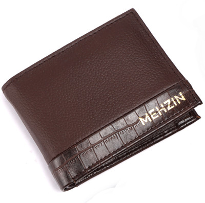 MEHZIN Men Formal Brown Artificial Leather Wallet(5 Card Slots)
