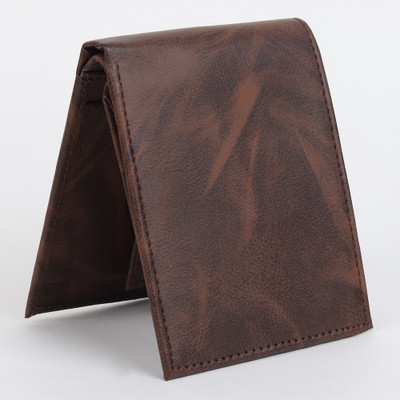 Rksons Men Brown Artificial Leather Wallet(8 Card Slots)