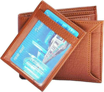 gustave Men Tan Artificial Leather Wallet(10 Card Slots)
