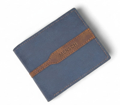 MENSCH Men Casual, Formal, Travel, Trendy Blue Artificial Leather Wallet(7 Card Slots)