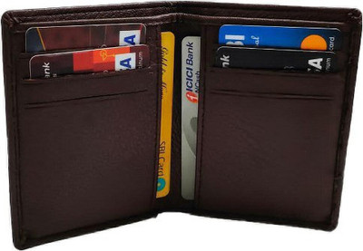 Raze Gaze Men Formal Brown Artificial Leather Card Holder(8 Card Slots)