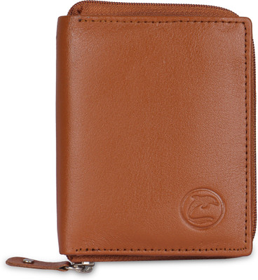 DOLPHIN GLOBAL Men & Women Casual Tan Genuine Leather Card Holder(5 Card Slots)