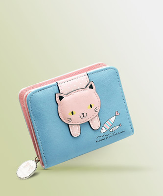 gustave Girls Casual, Travel, Trendy, Evening/Party Blue Artificial Leather Wallet(4 Card Slots)