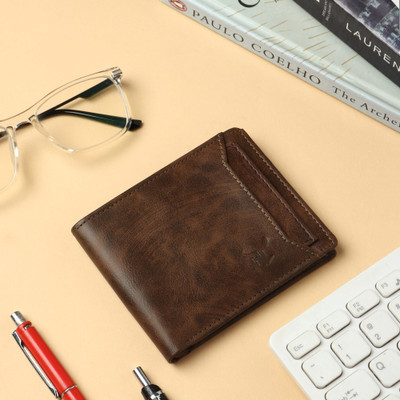 Highlark Men Evening/Party, Casual, Formal, Travel, Trendy Brown Artificial Leather Wallet(6 Card Slots)