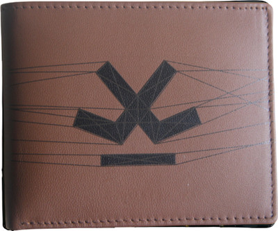 WROGN Men Casual Brown Genuine Leather Wallet(8 Card Slots)