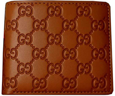 Lether king Men & Women Brown Genuine Leather Wallet(6 Card Slots)