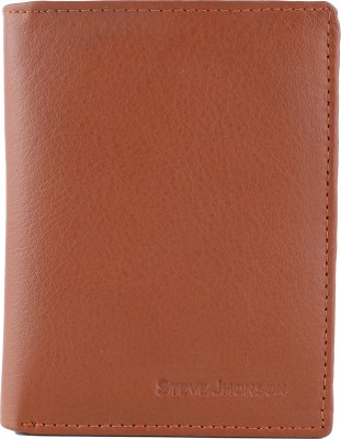 Steve J Men Casual Brown Genuine Leather Wallet(6 Card Slots)