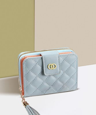 SYGA Girls Casual Blue Artificial Leather Wallet(10 Card Slots)