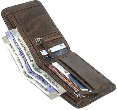 Zhermack Men Casual, Evening/Party, Trendy, Travel, Ethnic Brown Artificial Leather Wallet(5 Card Slots)