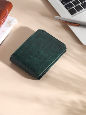 SKOVA LONDON Men & Women Evening/Party, Formal, Casual, Travel Green Artificial Leather Wallet(3 Card Slots)