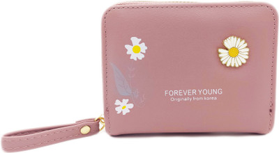 valerie Women Casual Pink Artificial Leather Card Holder(4 Card Slots)