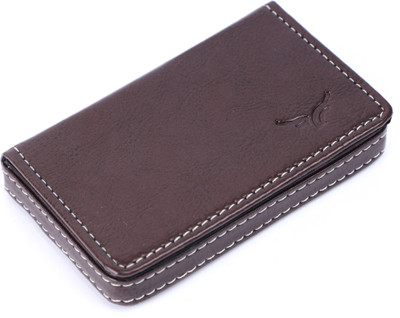 ertte Men & Women Casual, Travel Brown Artificial Leather Card Holder(1 Card Slot)