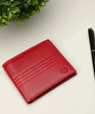 WROGN Men Formal Red Genuine Leather Wallet(8 Card Slots)